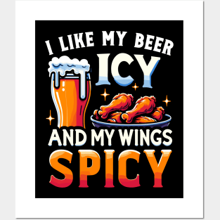 Beer Chicken WIngs Party Pub Crawl Bar Game Night Novelty Funny Beer Posters and Art